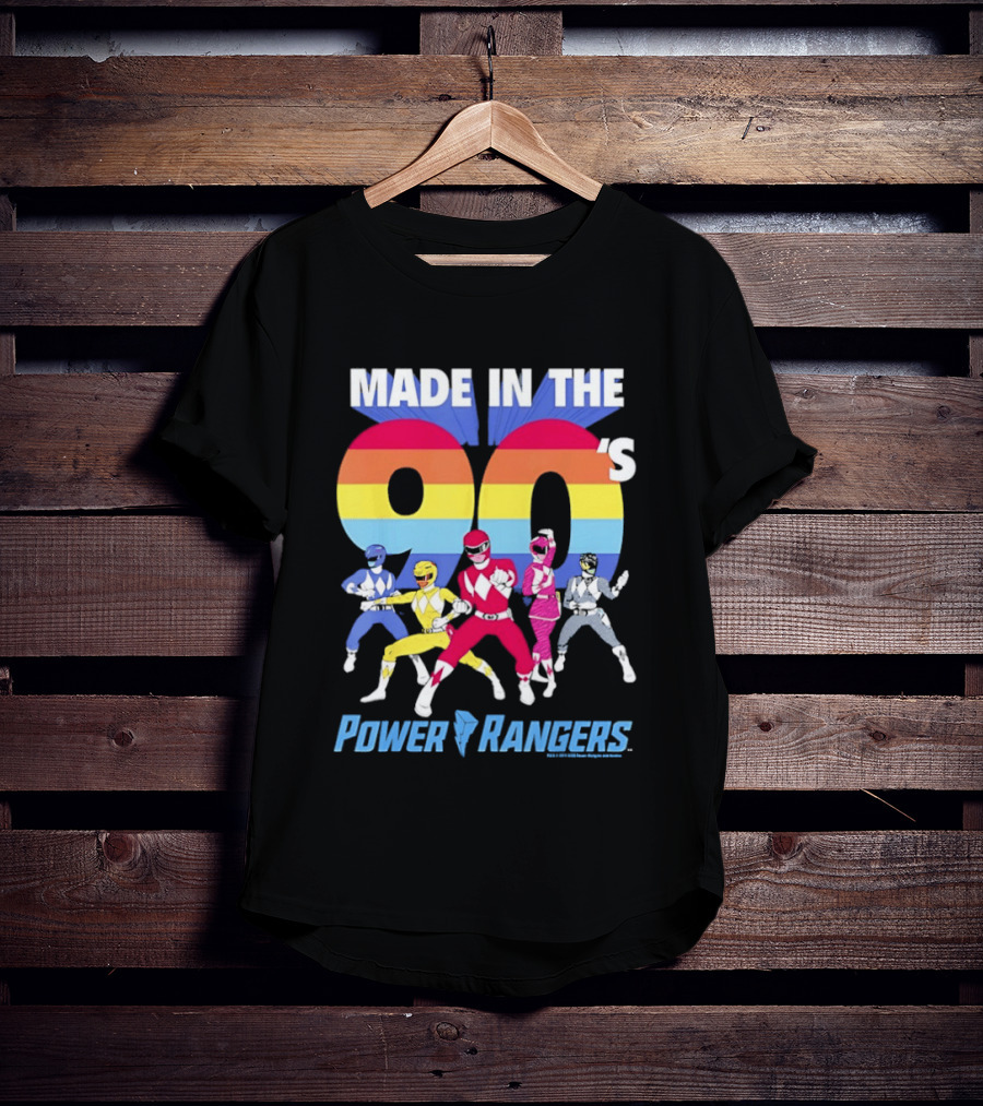 Power Rangers Made In The 90's Mighty Morphin Retro Team T-Shirt