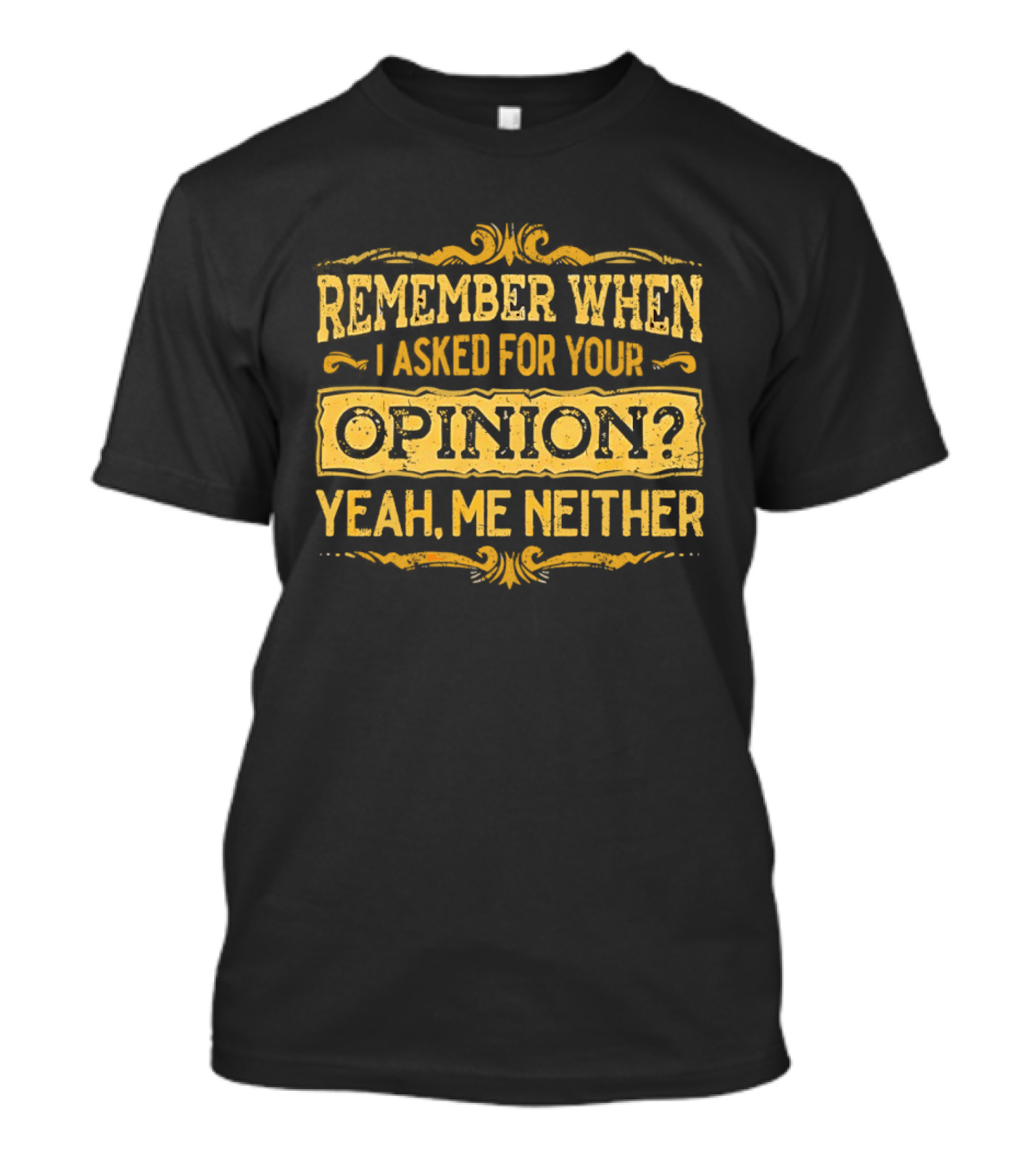 Remember When I Asked For Your Opinion Yeah Me Neither T-Shirt