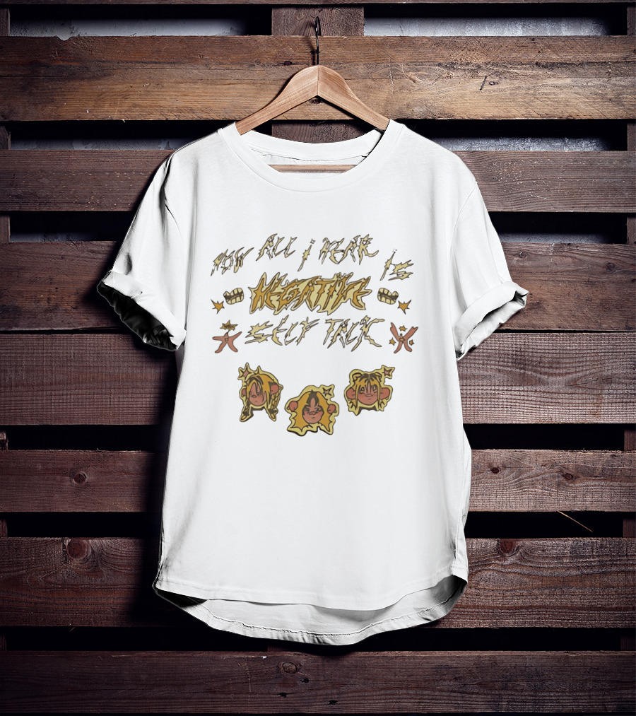 Now All I Hear Is Negative Self Talk Anime Faces And Stylized T-Shirt
