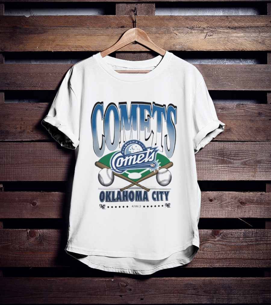 Oklahoma City Comets Baseball Team Sports Fan Gear T-Shirt