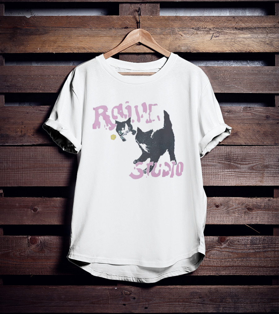 Raive Studio Cats Kitten Playful Black Cat T-Shirt