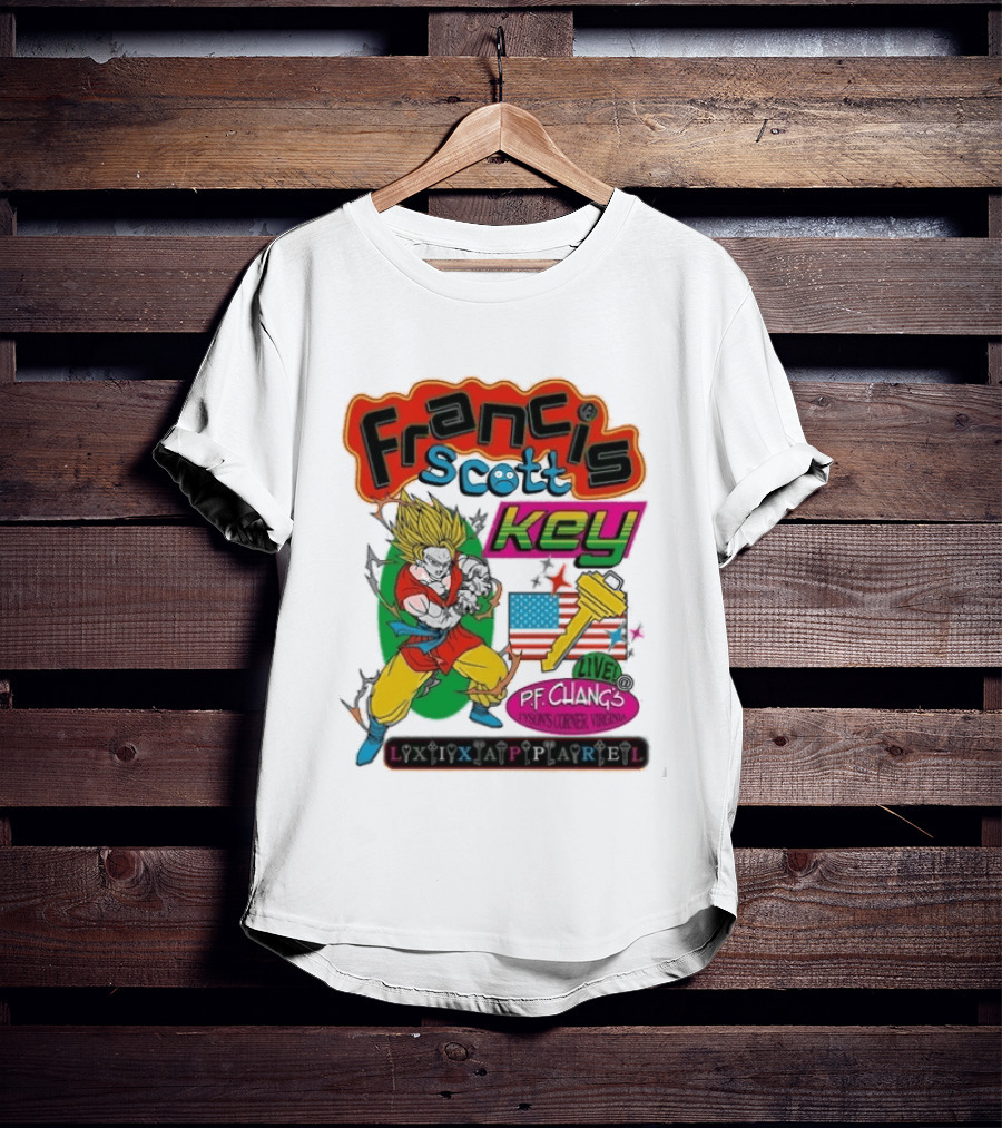 Francis Scott Key Son Goku LAXP Apparel Pf Chang's Tysons Corner Virginia 1814 T-Shirt