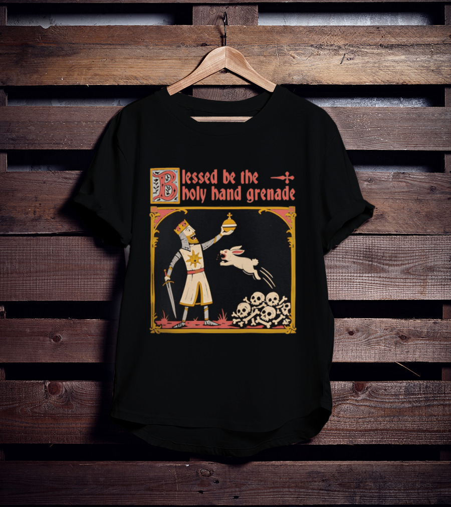 Blessed Be The Holy Hand Grenade Monty Python Knight T-Shirt
