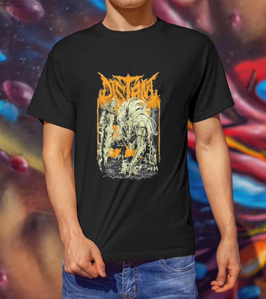 Distant Black Blade Dark Fantasy Warrior With Sword T-Shirt