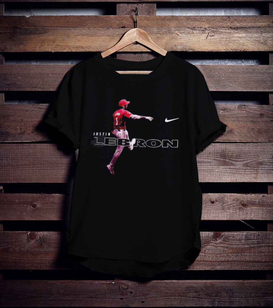 Justin Lebron 1 Baseball Athlete Nike Red Jersey T-Shirt