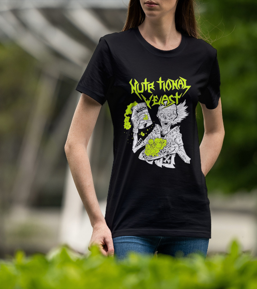 Nutritional Yeast Nooch Vegan Yummy B12 Skeleton T-Shirt