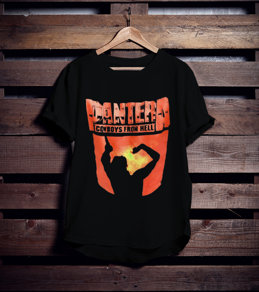Pantera Cowboys From Hell Heavy Metal Distressed Skull T-Shirt