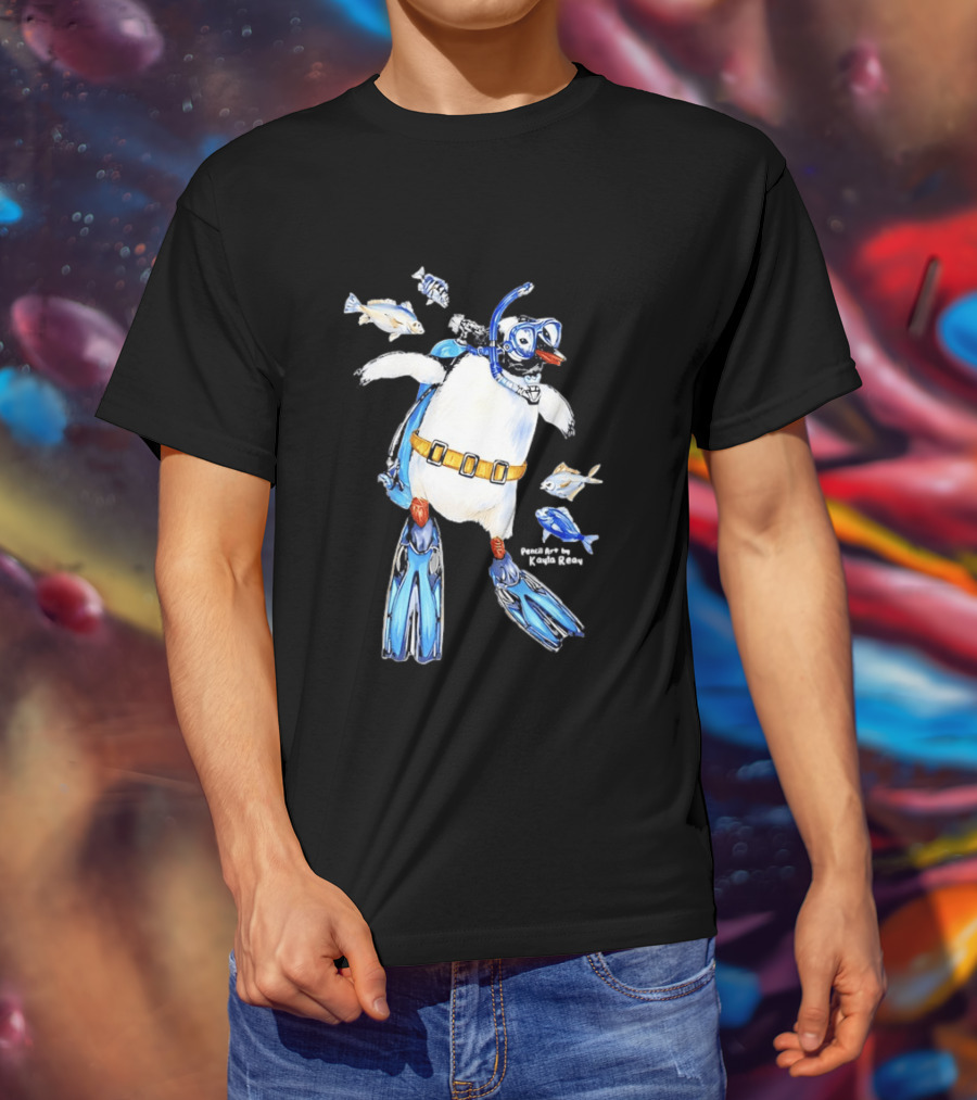 Penguin Snorkeling Underwater Adventure By Gonçalo Barriga T-Shirt