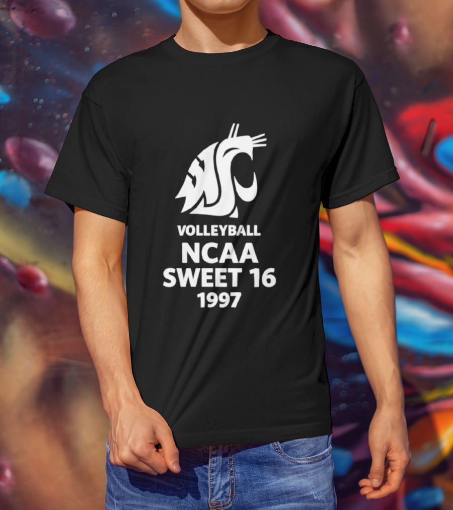 Washington State University Volleyball NCAA Sweet 16 1997 T-Shirt