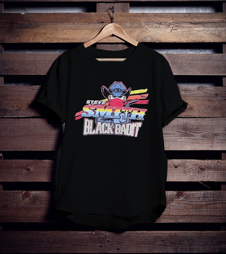 Steve Smith Sr Black Badit Cowboy With Bandana Football T-Shirt