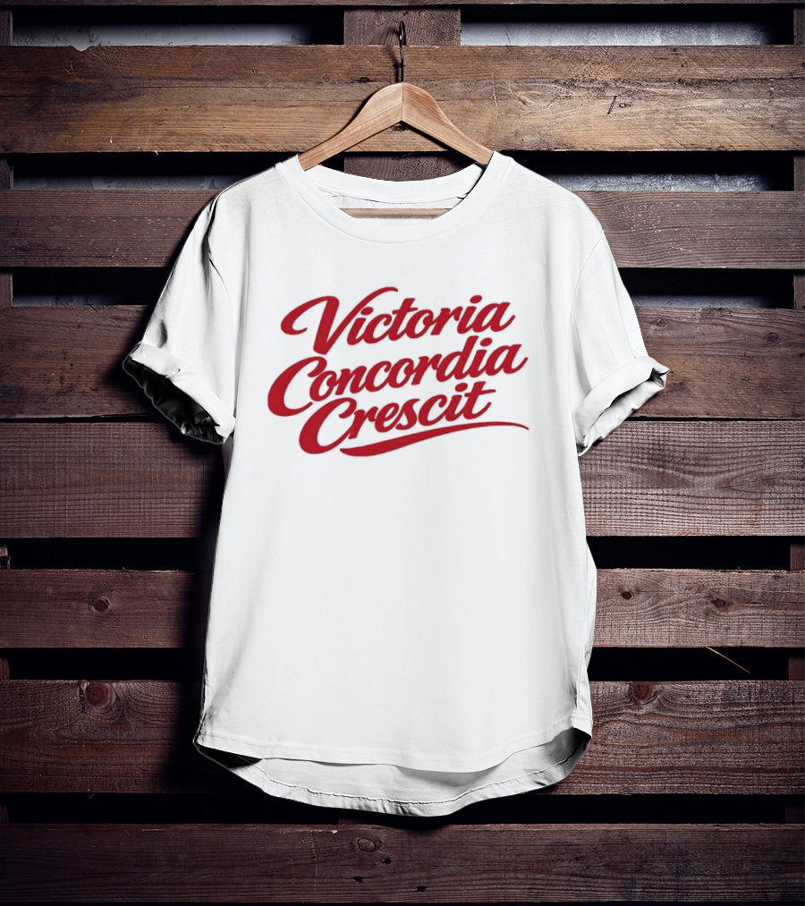 Victoria Concordia Crescit Arsenal Motto Latin T-Shirt