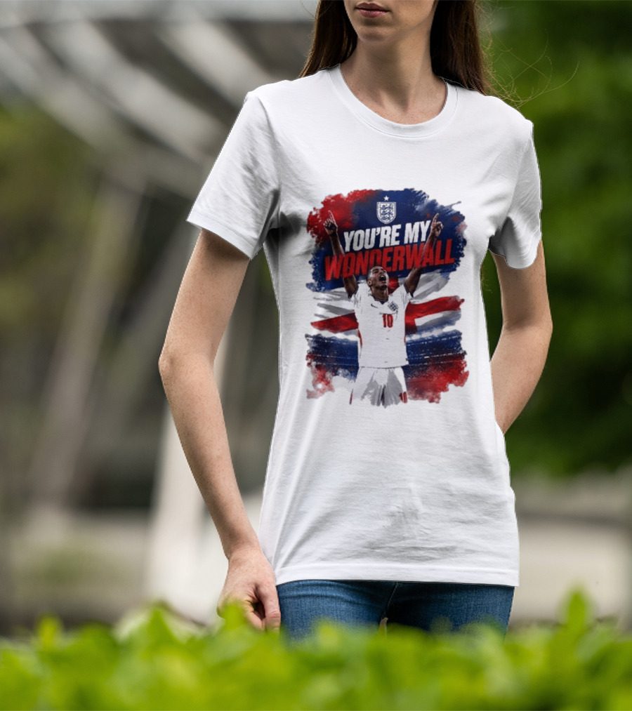 Jude Bellingham England National Team You're My Wonderwall England Flag Football Star Celebration T-Shirt