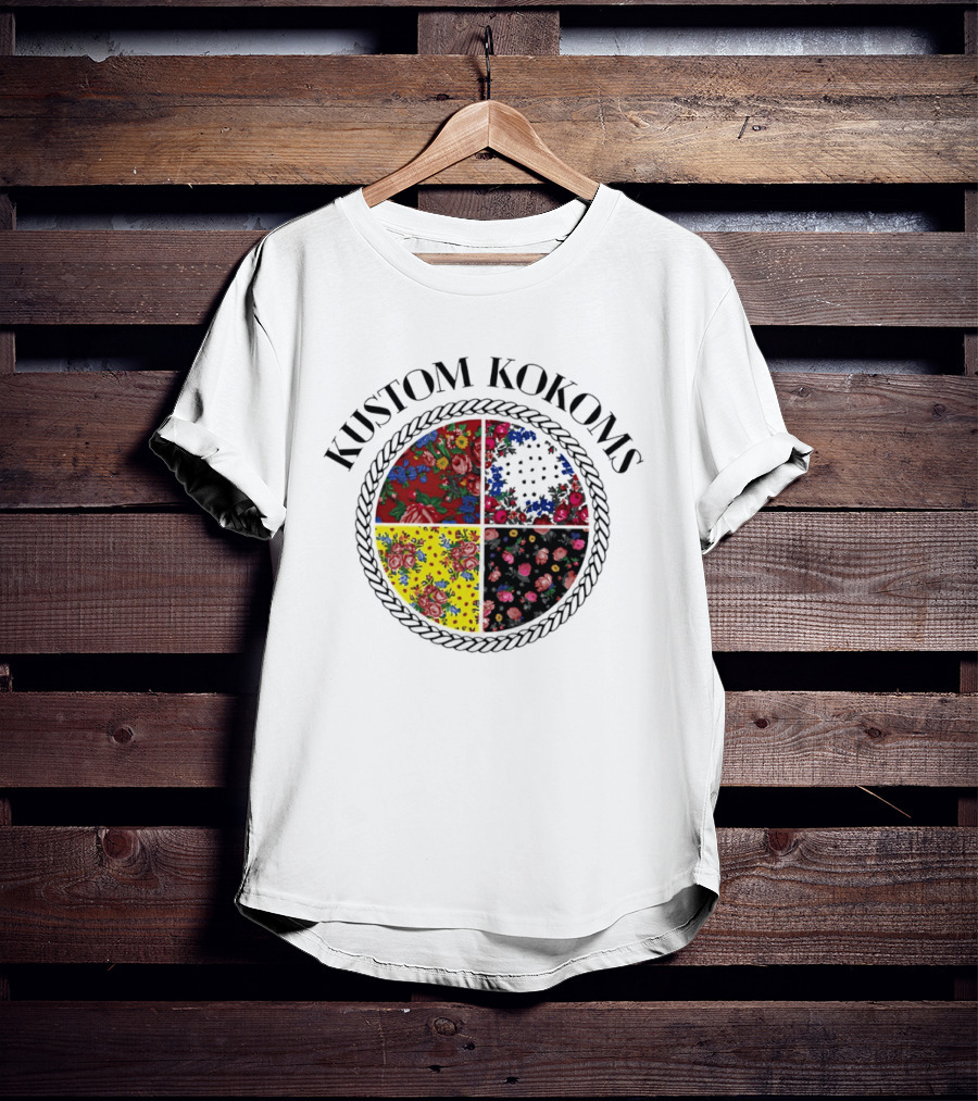 Kustom Kokoms Est 2024 Floral Kokom Patchwork T-Shirt