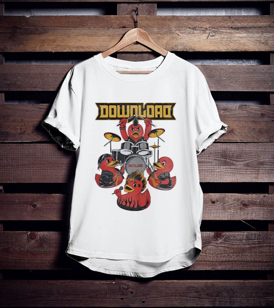 Download Festival Duck Band Rock Drummers T-Shirt