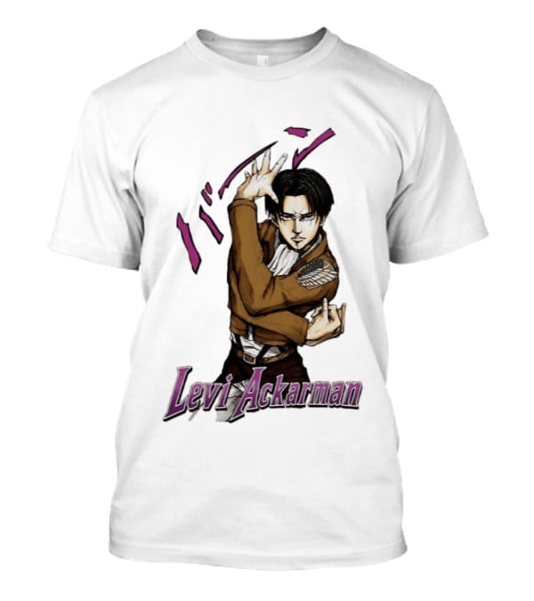 Levi Ackerman Anime Character Pose Attack On Titan Manga T-Shirt
