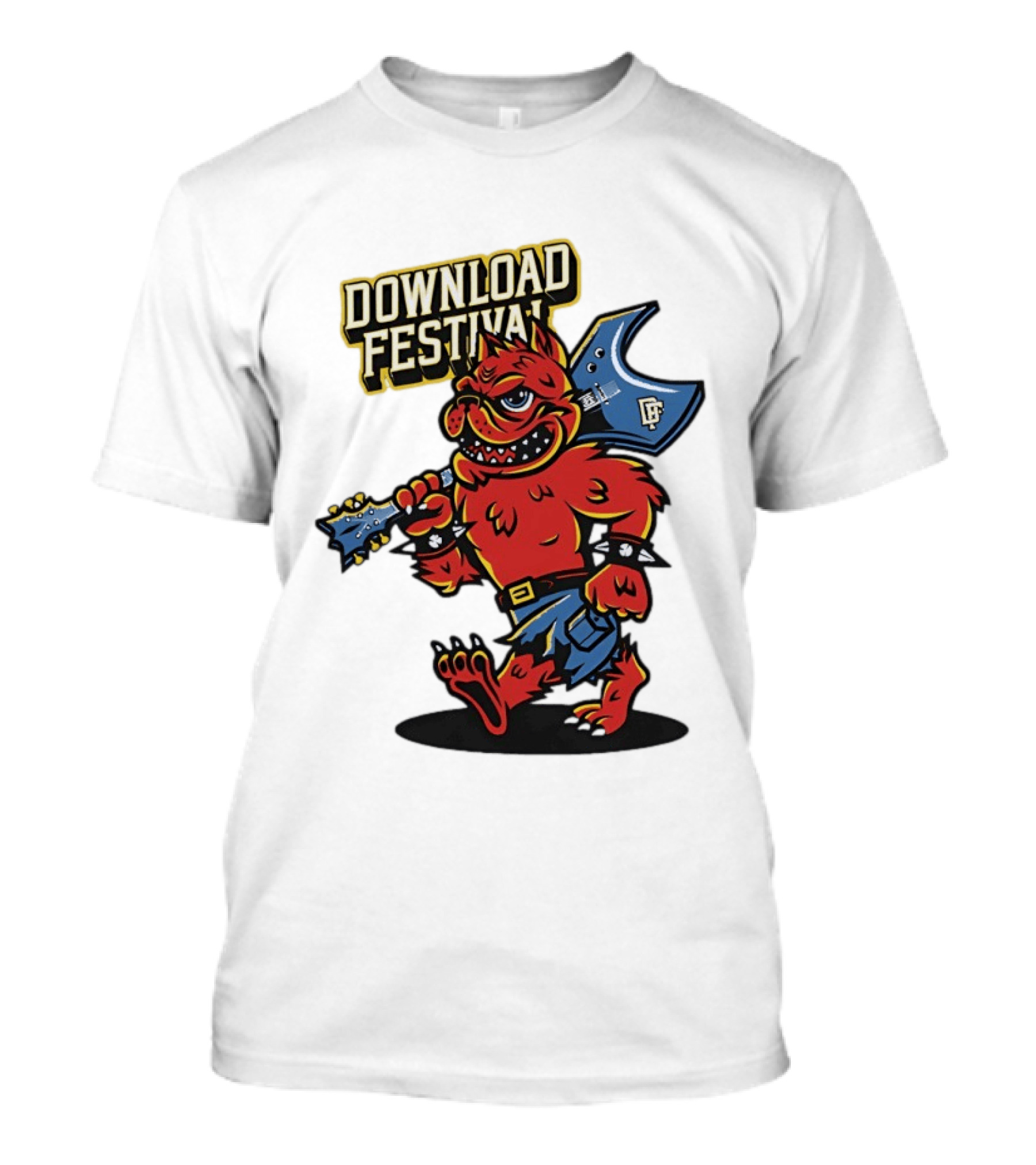 Download Festival Hellhound Character With Guitar T-Shirt