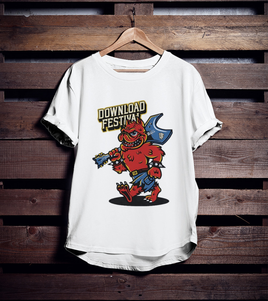 Download Festival Hellhound Character With Guitar T-Shirt