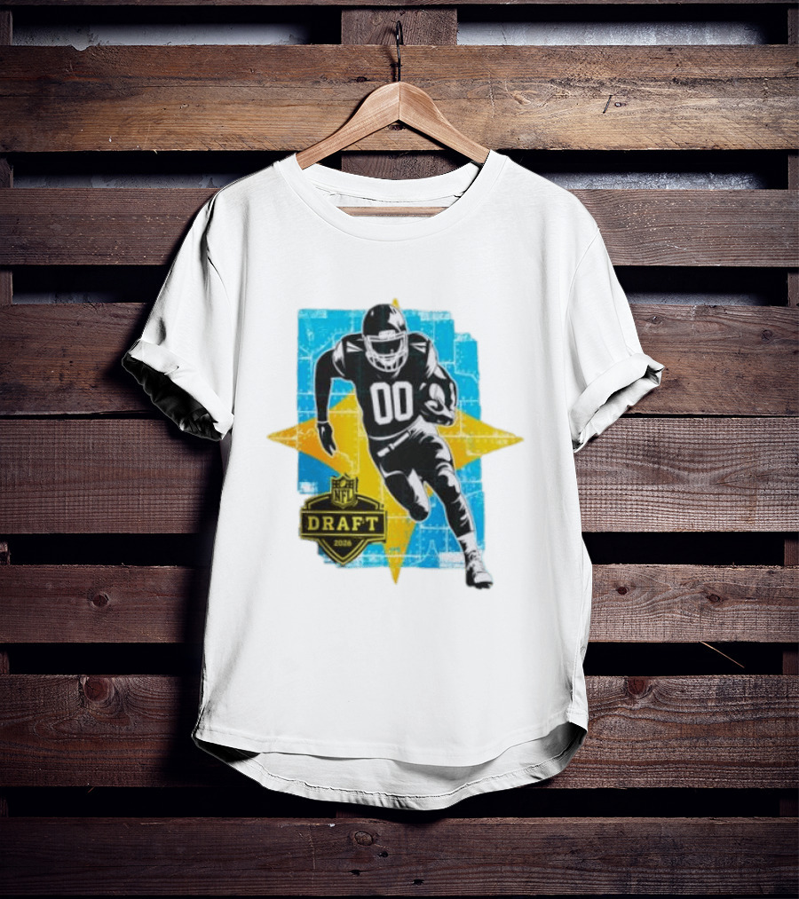 NFL Draft 2026 Football Player Jersey Number 00 T-Shirt