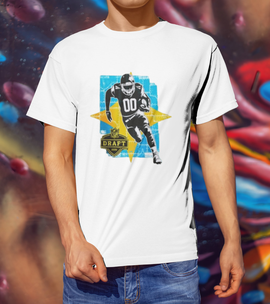 NFL Draft 2026 Football Player Jersey Number 00 T-Shirt