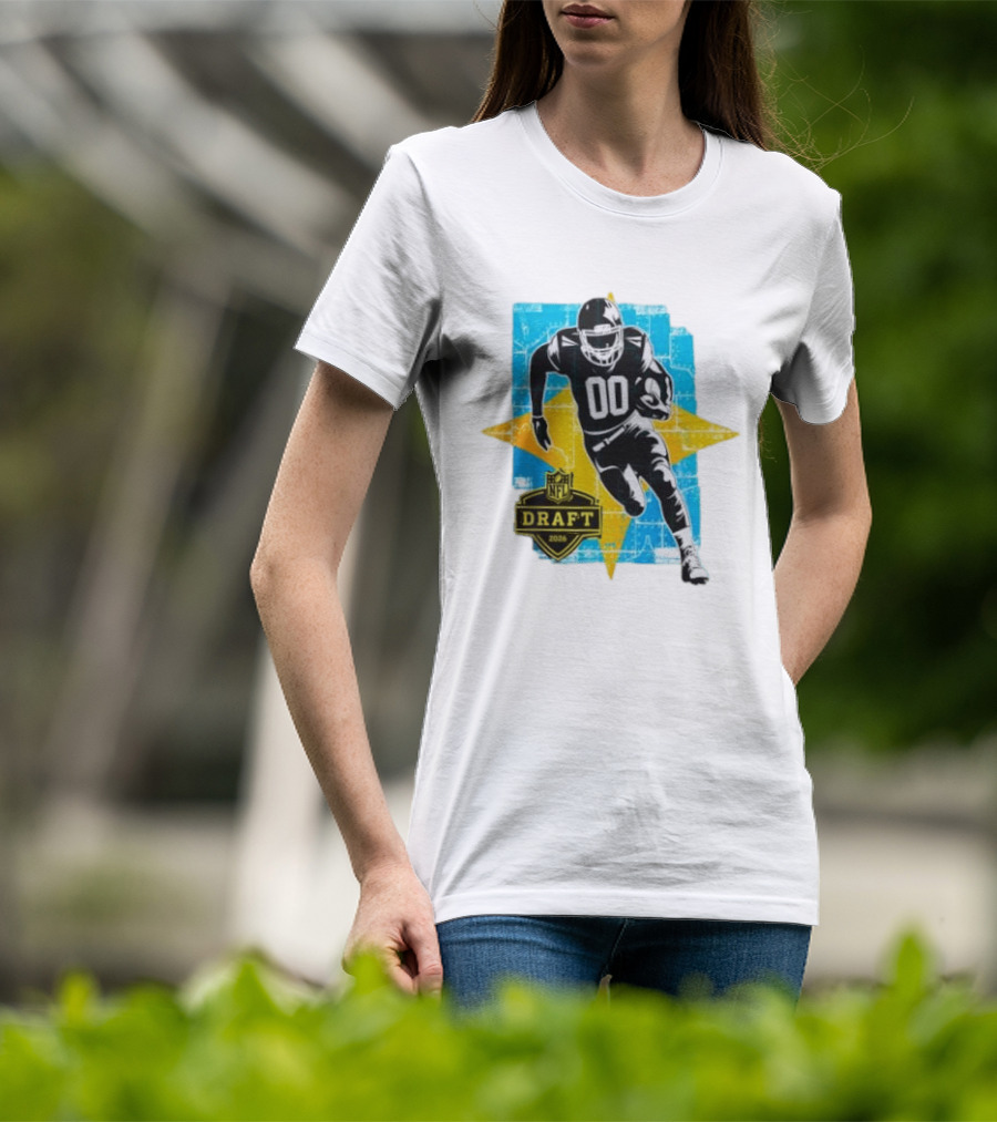 NFL Draft 2026 Football Player Jersey Number 00 T-Shirt