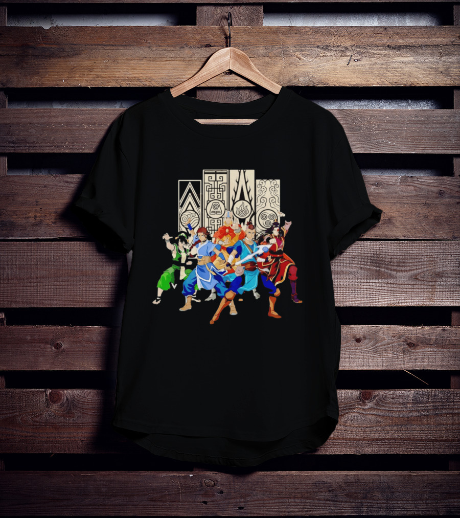 Avatar The Last Airbender Team Aang Katara Sokka Toph Zuko Iroh T-Shirt