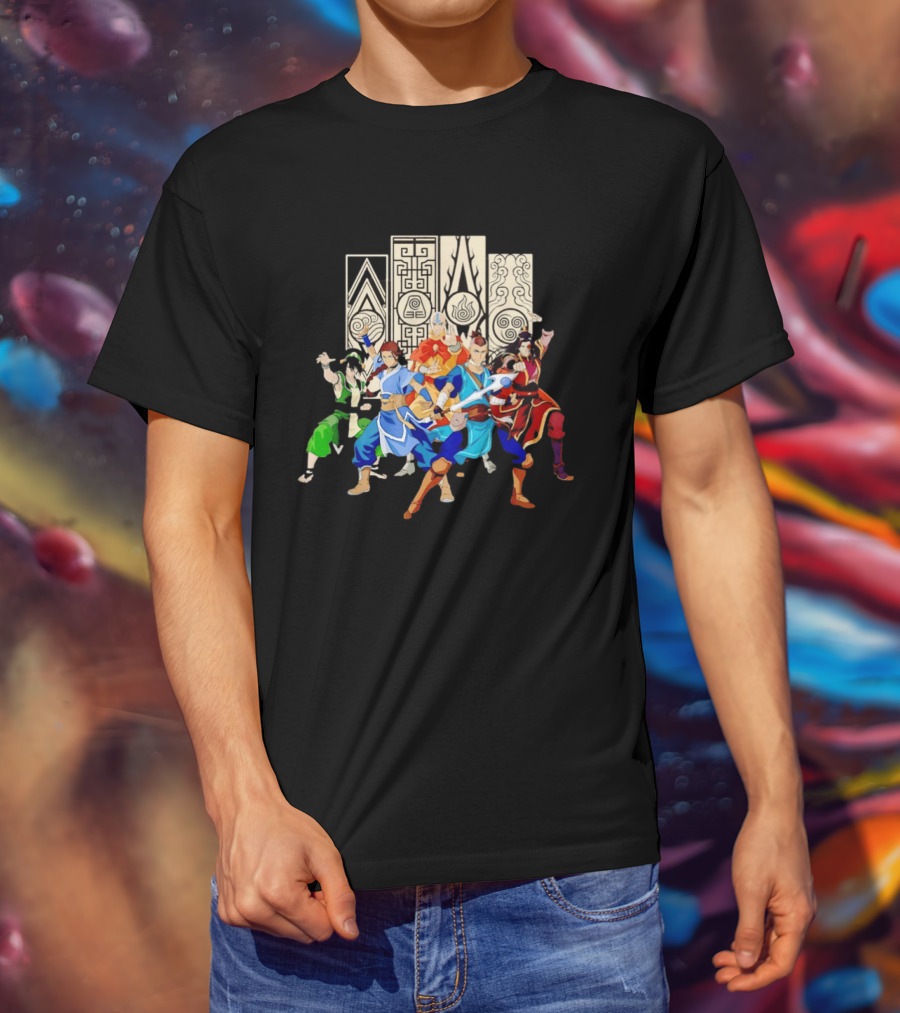 Avatar The Last Airbender Team Aang Katara Sokka Toph Zuko Iroh T-Shirt