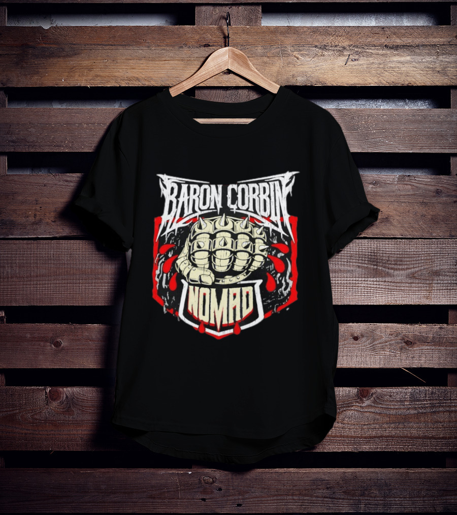 Baron Corbin Nomad Spiked Fist WWE Wrestling T-Shirt