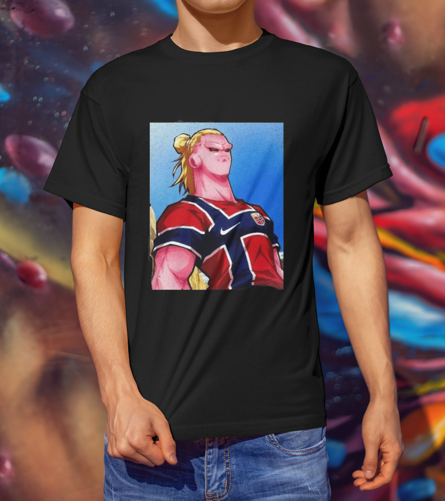 Erling Haaland Majin Buu Norway Dragon Ball Fusion T-Shirt