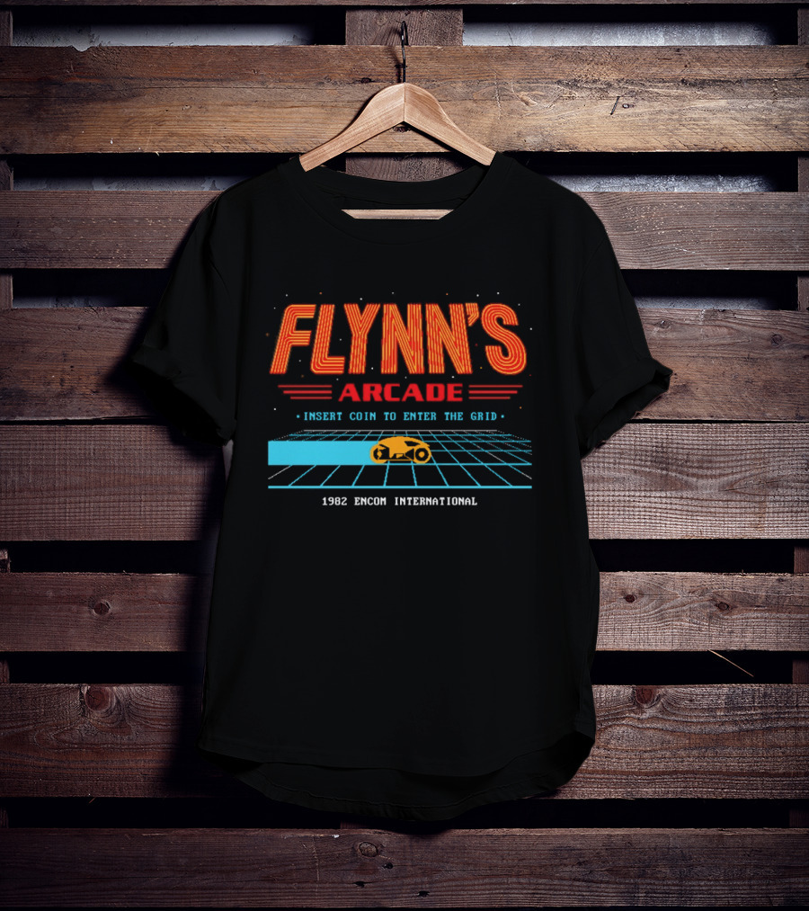 Flynn's Arcade Where The Games Come To Life Tron 1982 Encom International T-Shirt