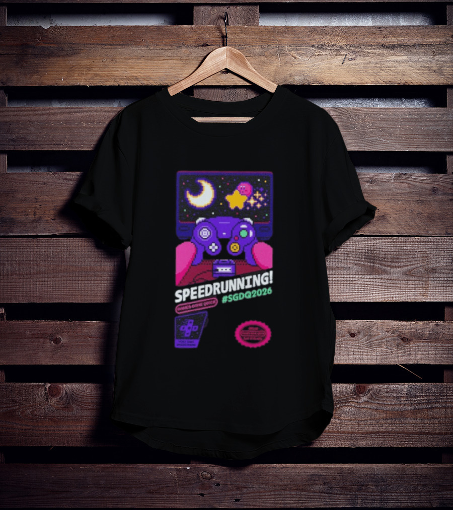 Games Done Quick Speedrunning 2026 Kirby Controller Retro Gaming T-Shirt