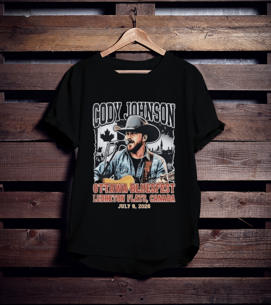 Cody Johnson Live Ottawa Bluesfest LeBreton Flats Canada July 9 2026 Country Music Event T-Shirt