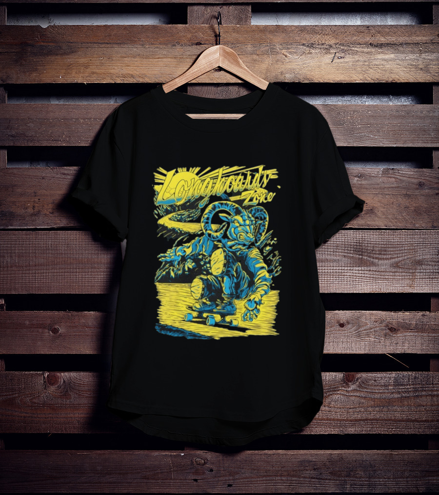 Longboards Zone Goat Downhill Rider Longboarding Adventure T-Shirt