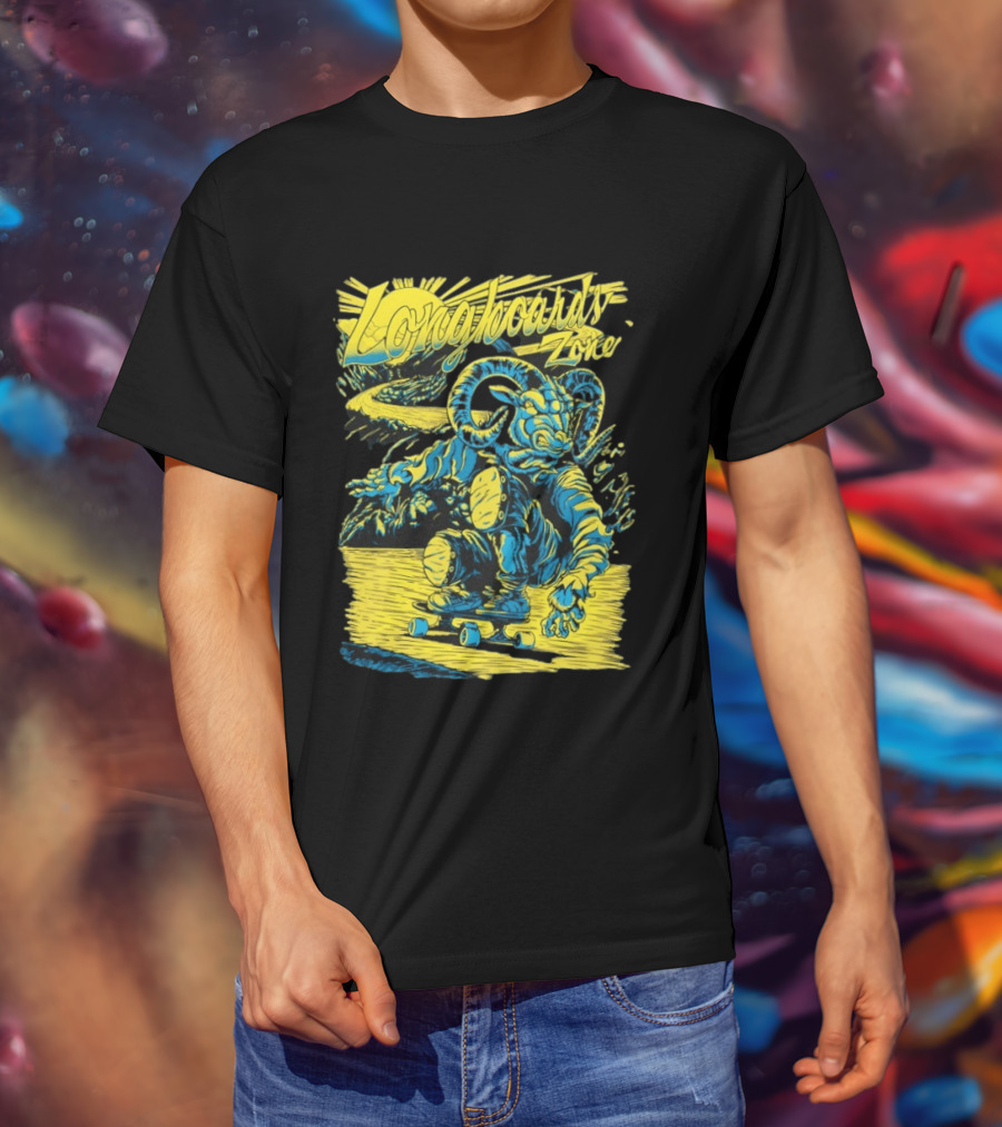 Longboards Zone Goat Downhill Rider Longboarding Adventure T-Shirt