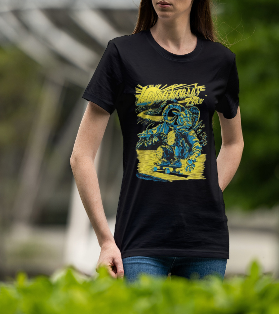 Longboards Zone Goat Downhill Rider Longboarding Adventure T-Shirt