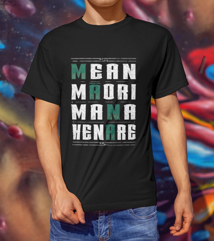 Mean Maori Mana Henare Distressed T-Shirt