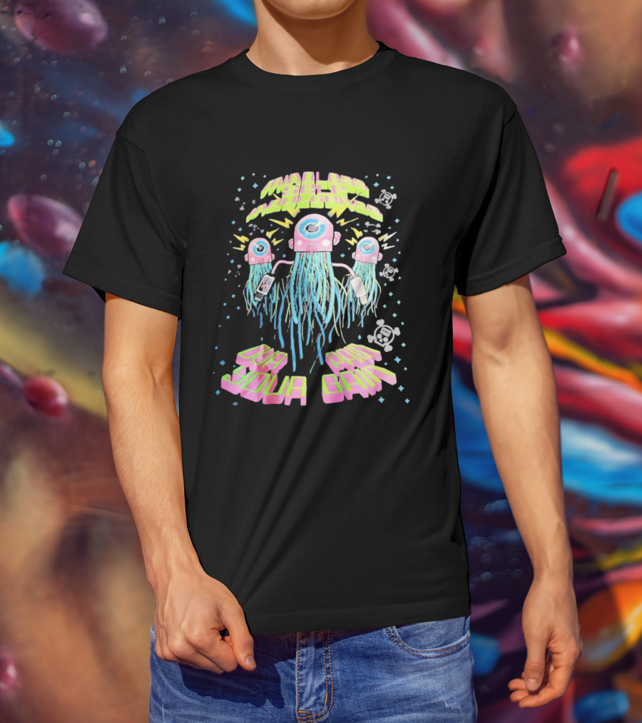 Mindless Self Indulgence Our Pain Your Gain Neon Alien Robots T-Shirt