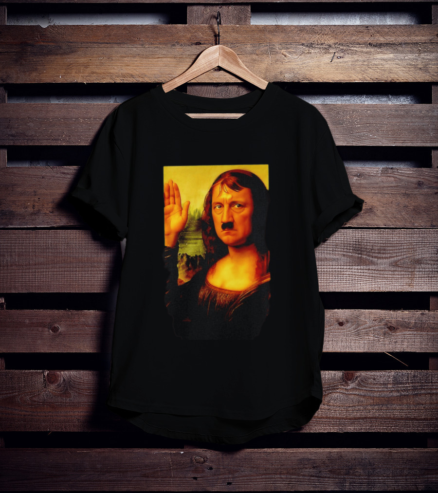 Mona Lisa Hitler Mashup Painting Iconic Fusion T-Shirt