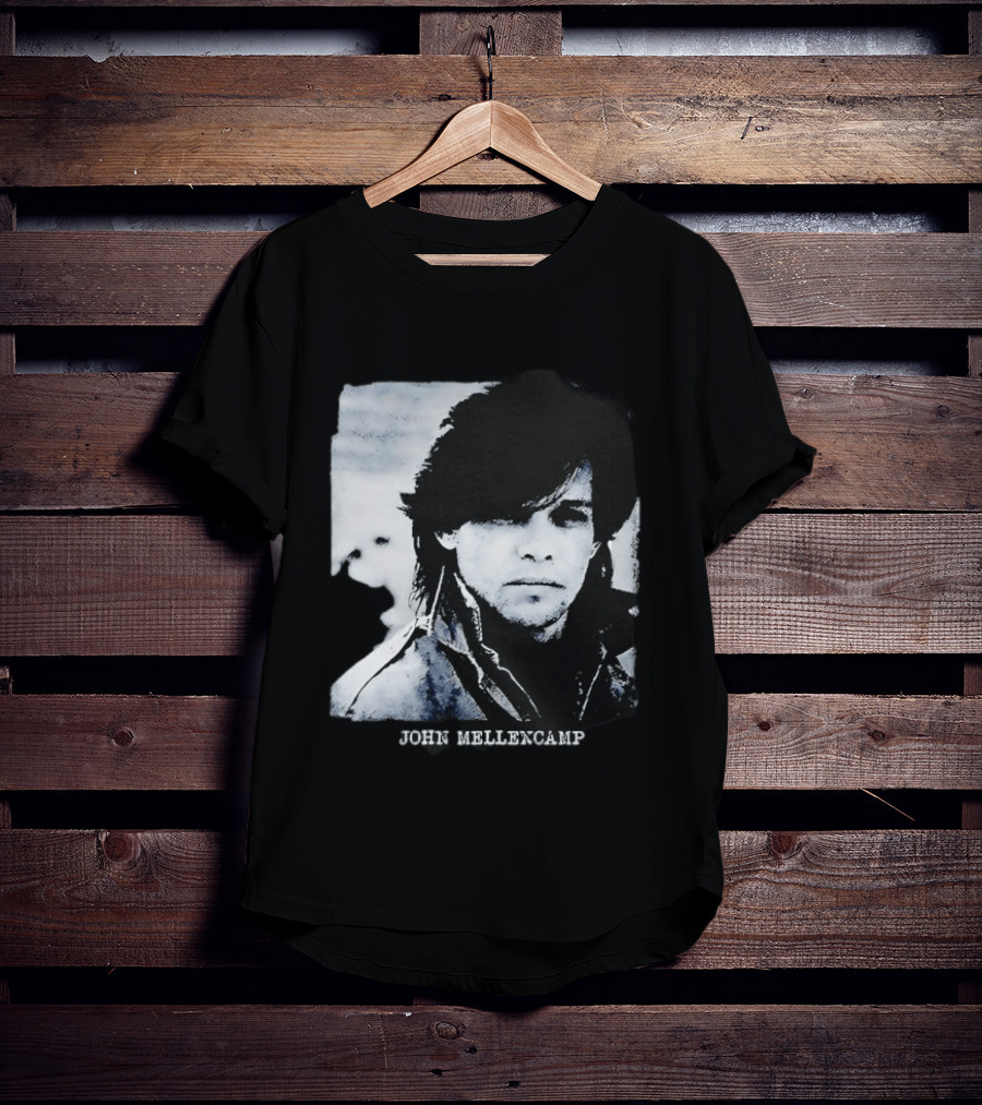 John Mellencamp Rock Music Singer Black And White T-Shirt