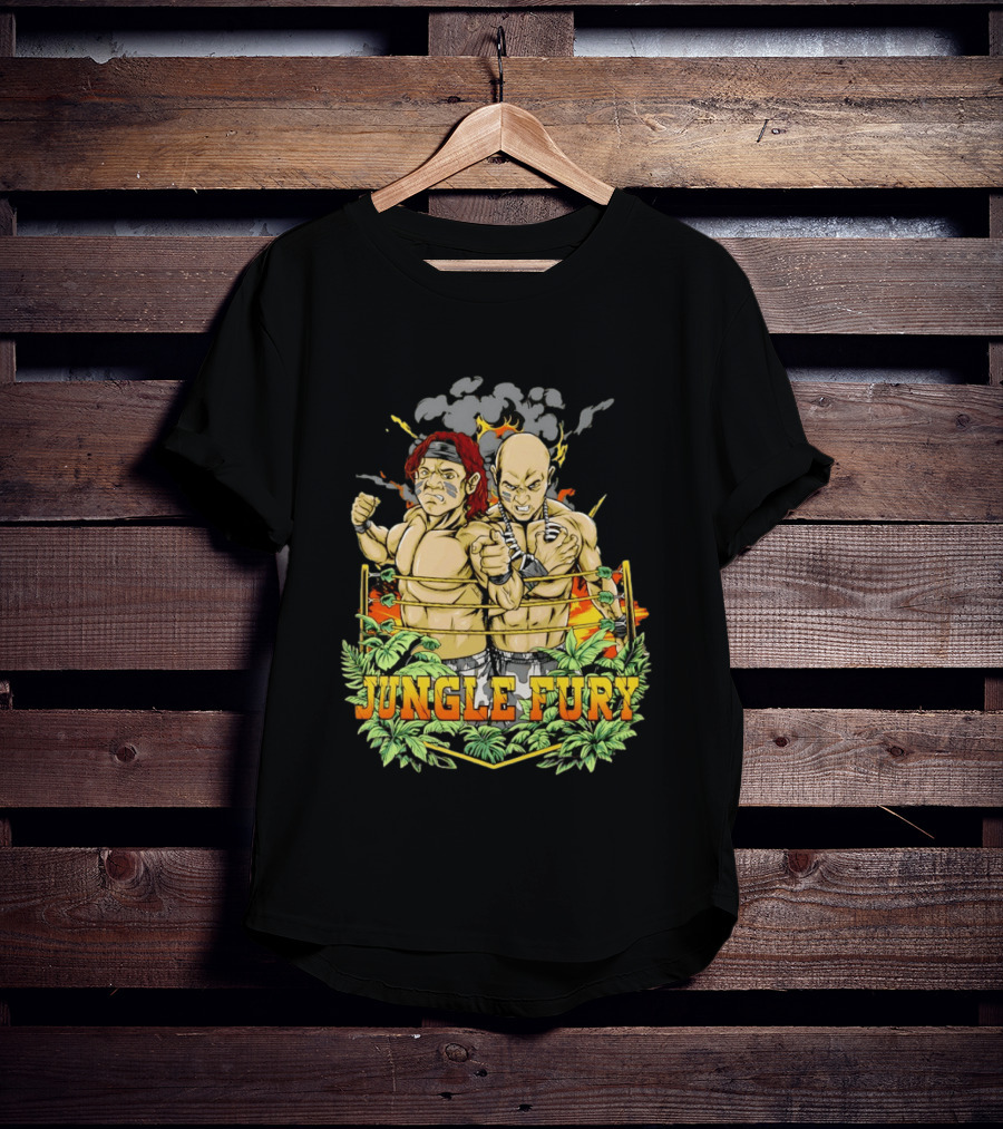 Jungle Fury Wrestling Duo Tag Team Explosive Showdown T-Shirt