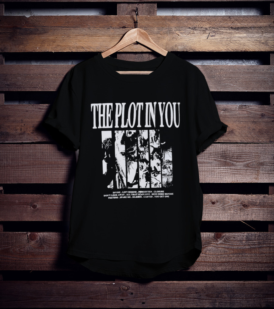 The Plot In You Song Titles Collage With Past Album Covers T-Shirt
