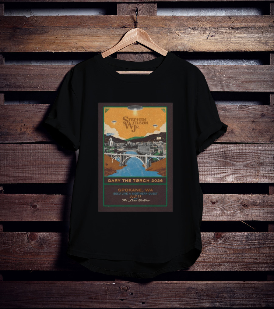Stephen Wilson Jr. Gary The Torch 2026 Spokane WA BECU Live At Northern Quest July 17 The Lone Bellow T-Shirt