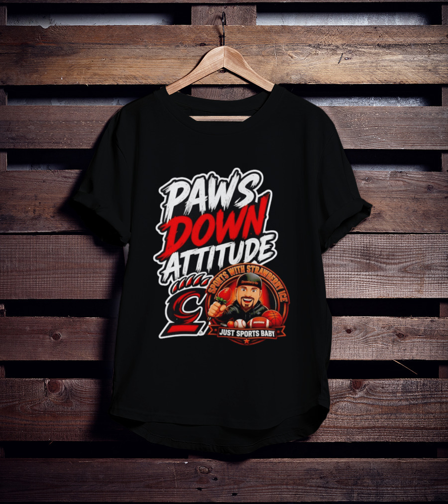 Paws Down Attitude Sports With Strawberry Ice Just Sports Baby T-Shirt
