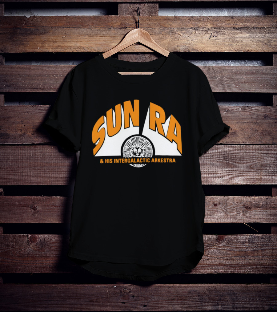 Sun Ra And His Intergalactic Arkestra Orange Text Circular Starburst T-Shirt