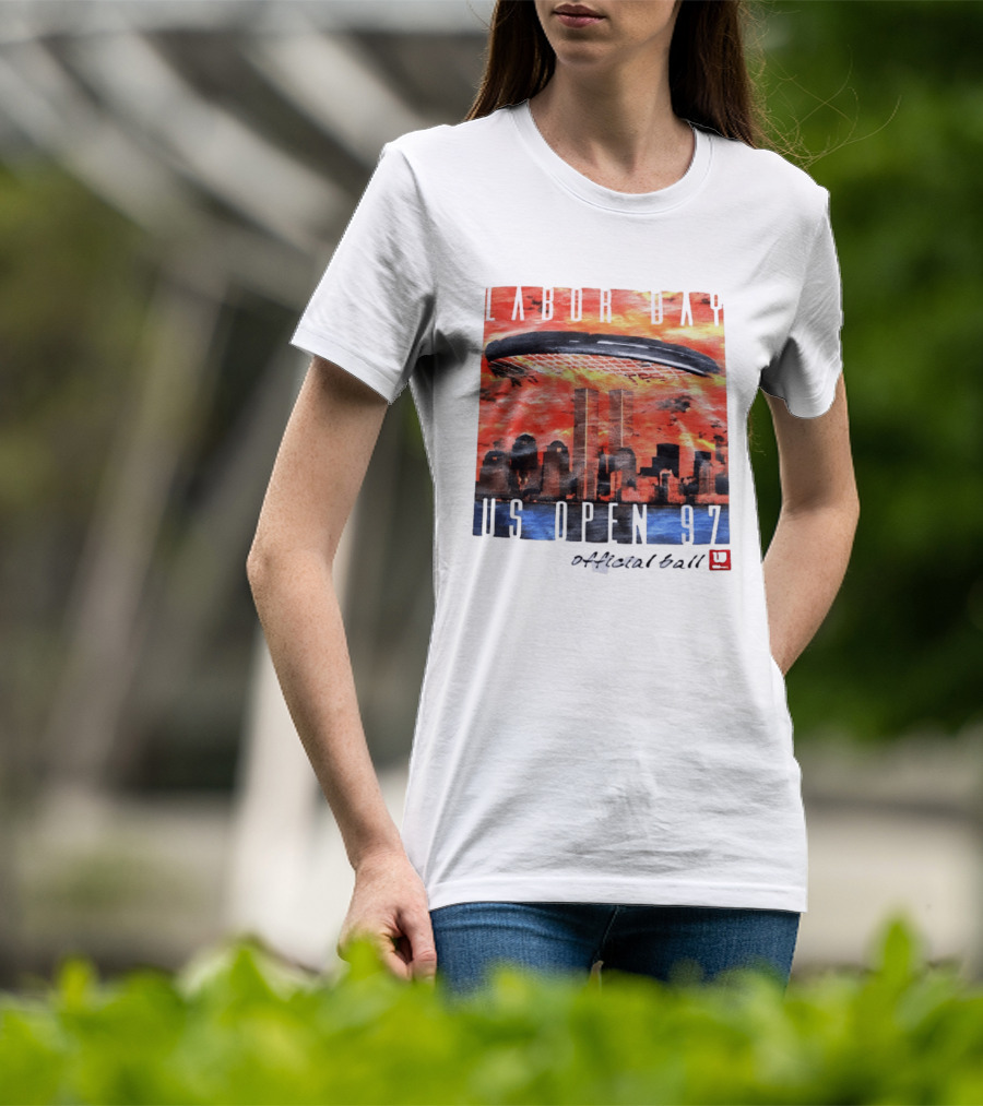 Labor Day US Open 97 Wilson Official Ball Twin Towers Skyline T-Shirt