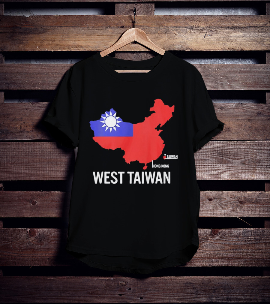 West Taiwan Map Political Geopolitical With Flag T-Shirt