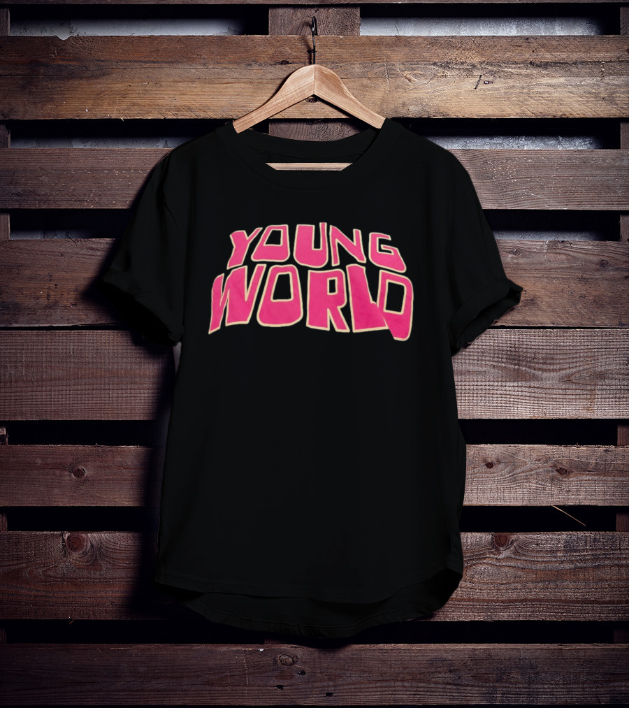 Young World Streetwear Pink Bold Text Fashion T-Shirt