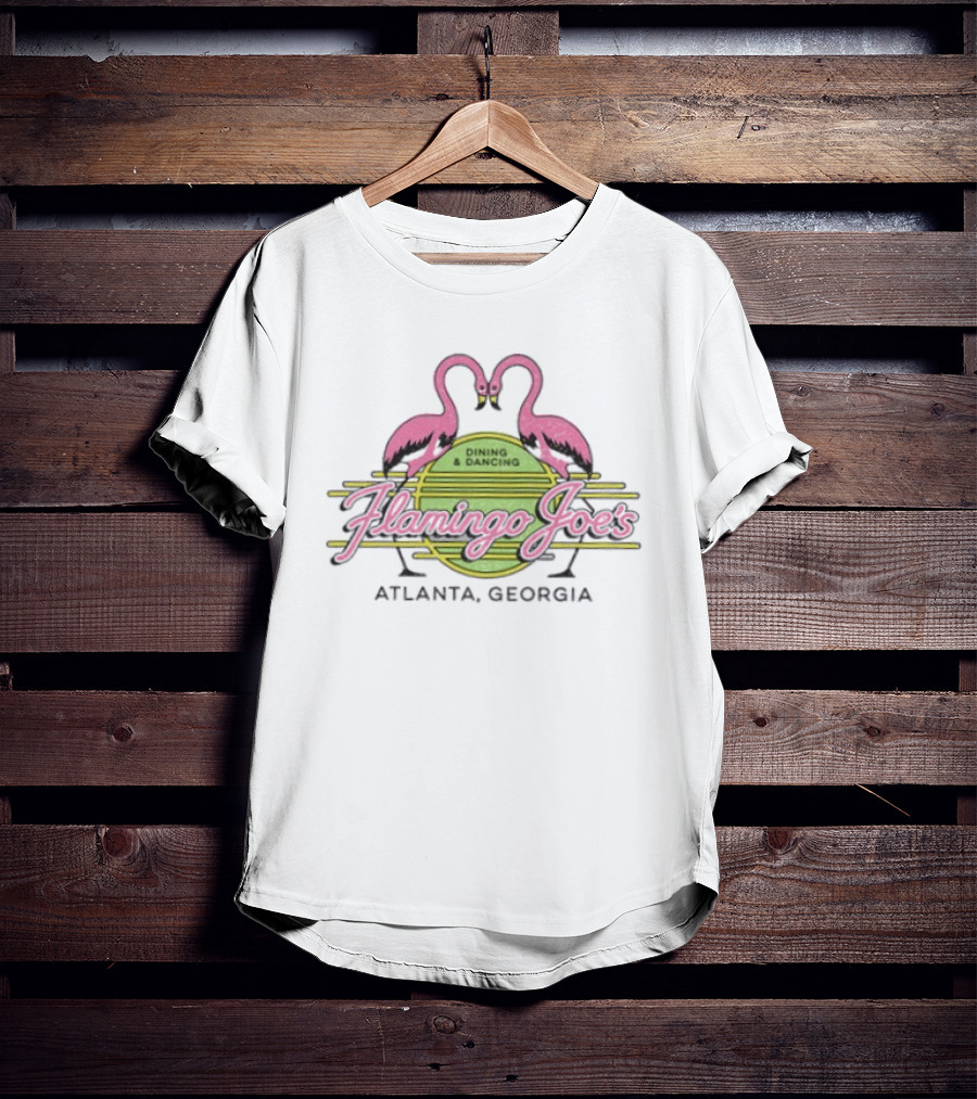 Flamingo Joe's Dining And Dancing Flamingo Pair Atlanta Georgia T-Shirt