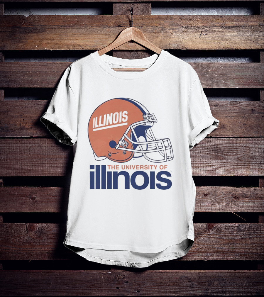 Illinois Football Helmet University Of Illinois Team Spirit T-Shirt