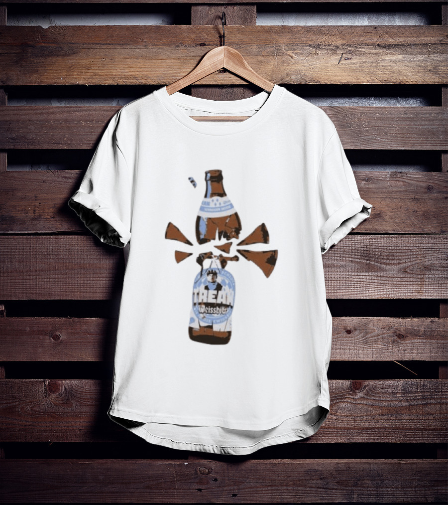 Tream Weissbier Vom Ersten Schluck Bis In Die Ewigkeit Schneider Weisse Exploding Beer Bottle T-Shirt