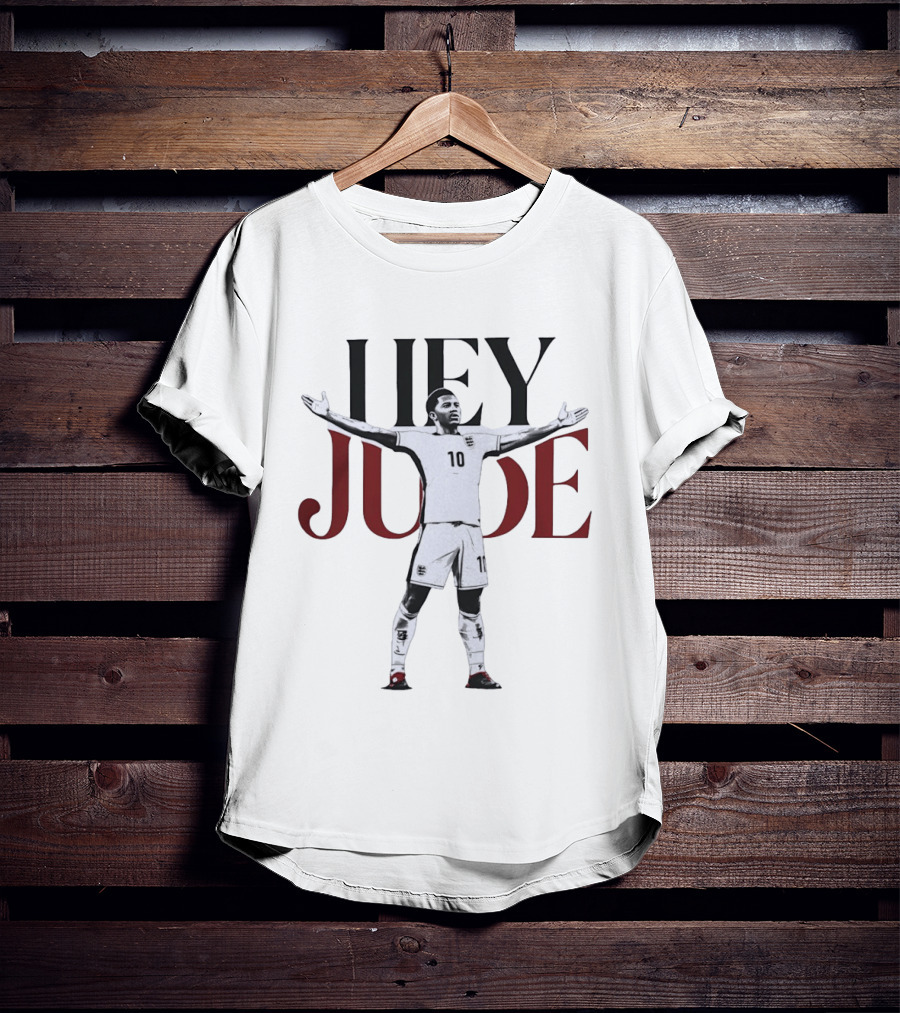 Hey Jude 10 England Three Lions Football Player Celebration T-Shirt